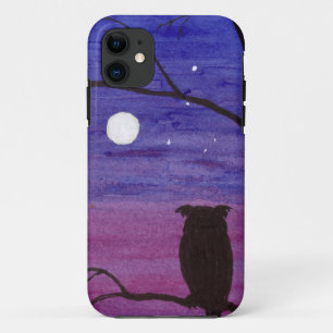 Owl and Full Moon iPhone 11 Case
