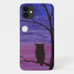 Owl and Full Moon iPhone 11 Case