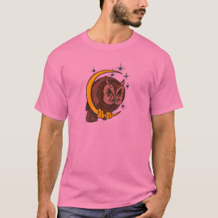 Owl and Moon Tattoo Design T-Shirt