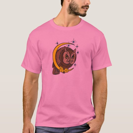 Owl and Moon Tattoo Design T-Shirt