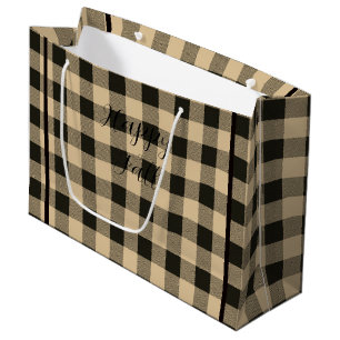 Owl and nature with customisable text  large gift bag