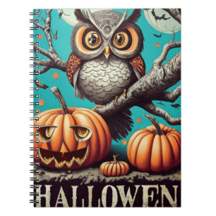 Owl and Pumpkin Notebook for Halloween