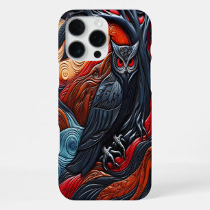 Owl and Surreal Landscape Featuring Vibrant Colour iPhone 16 Pro Max Case