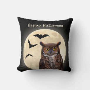 Owl and The Full Moon Cushion