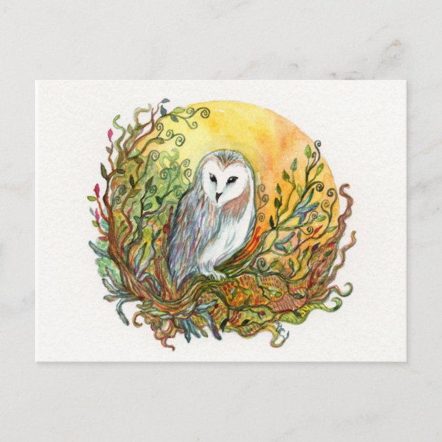 Owl and the Moon Postcard (Front)