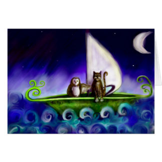 owl and the pussycat nursery rhyme card