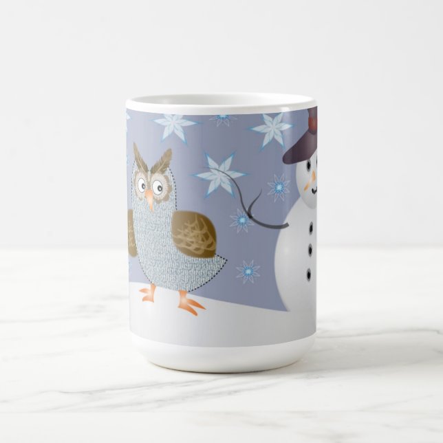 Owl and the Snowman Coffee Mug (Center)