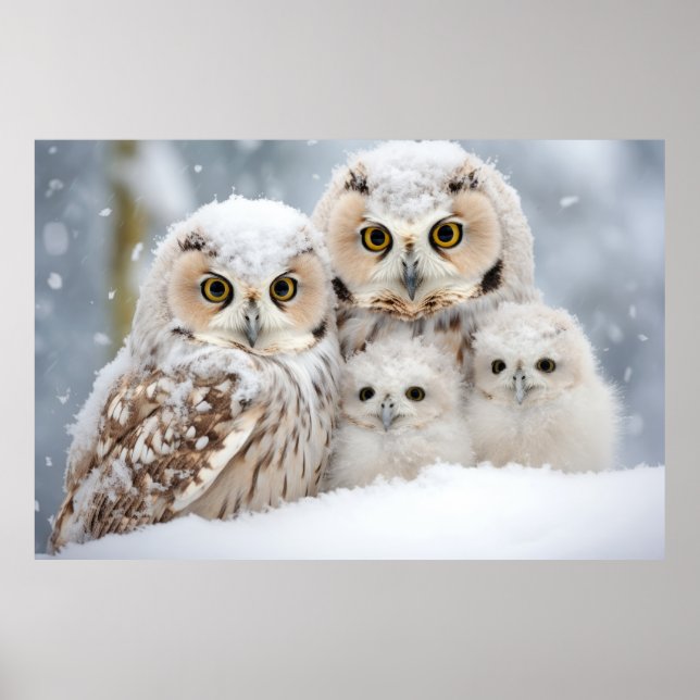Owl Animal Bird Beauty Freedom Wilderness Wall Art (Front)