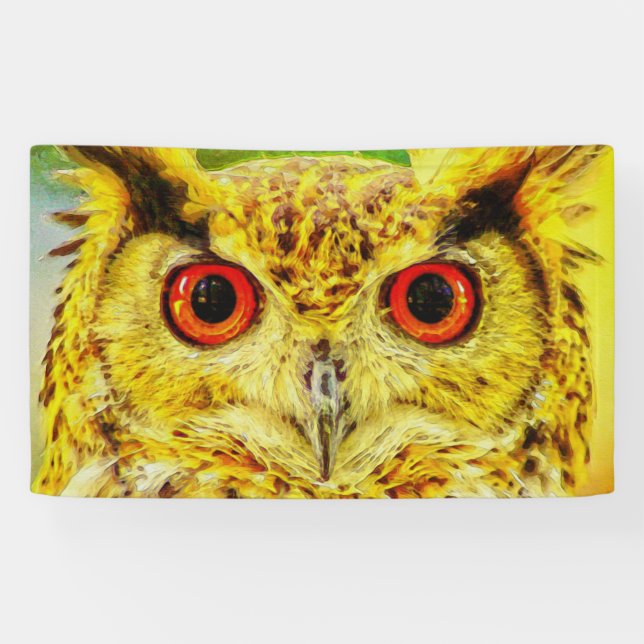 Owl Art Banner (Horizontal)