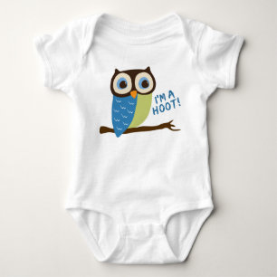 Owl Art I'm A Hoot Baby Bodysuit