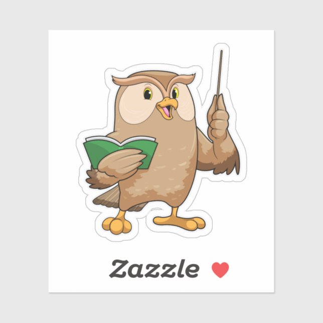 Owl as Teacher with Book & Pointer (Sheet)