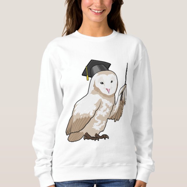 Owl as Teacher with Pointer Sweatshirt (Front)
