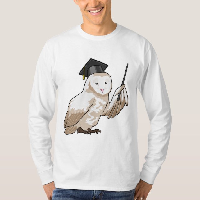 Owl as Teacher with Pointer T-Shirt (Front)