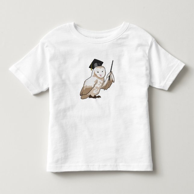 Owl as Teacher with Pointer Toddler T-Shirt (Front)