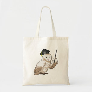 Owl as Teacher with Pointer Tote Bag