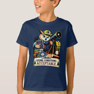 Owl Astronomer Under the Stars T-Shirt