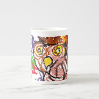 Owl autumn joy  bone china mug
