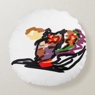 Owl autumn joy fal round cushion