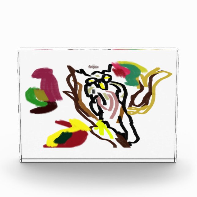 Owl autumn oil photo block (Front)