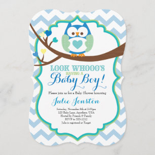 Owl Baby Shower Invitation