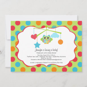 Owl Baby Shower Invitations