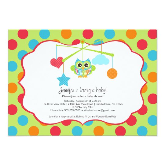 Owl Baby Shower Invitations