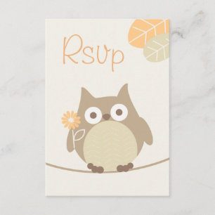 Owl Baby Shower Rsvp Gender Neutral