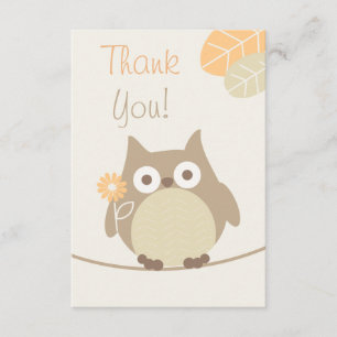 Owl Baby Shower Thank You Neutral Gender Invitation