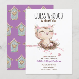 Owl Baby Thank You Gift Tags Favours Boy Girl Invitation