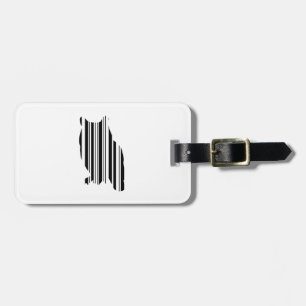OWL BAR CODE Bird Barcode Avian Design Pattern Luggage Tag