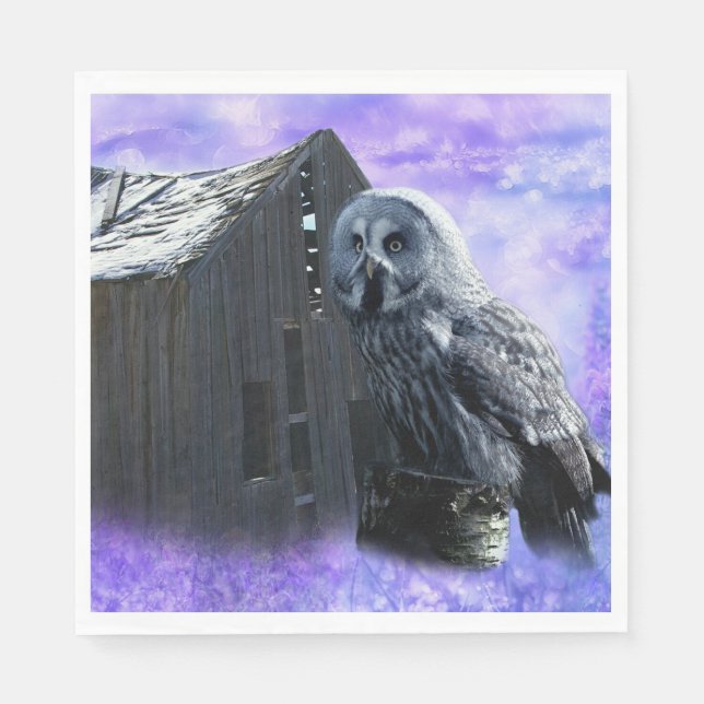 Owl Barn Shed Napkin (Front)