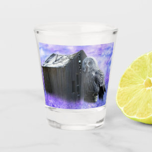 Owl Barn Shed Shot Glass