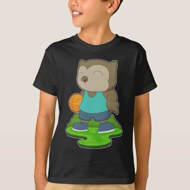 Owl Basketball player Basketball T-Shirt (Front)