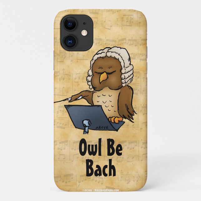 Owl Be Bach Funny Classical Music Case-Mate iPhone Case (Back)