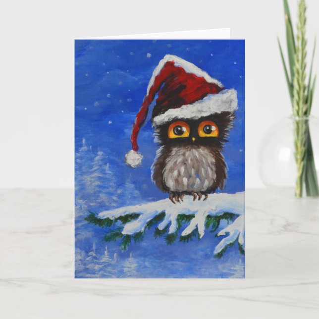 Owl be Home for Christmas Holiday Card (Front)