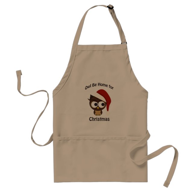 Owl be home for Christmas! Standard Apron (Front)