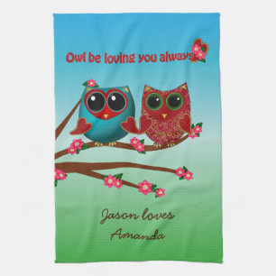 Owl be loving you Hand Towel