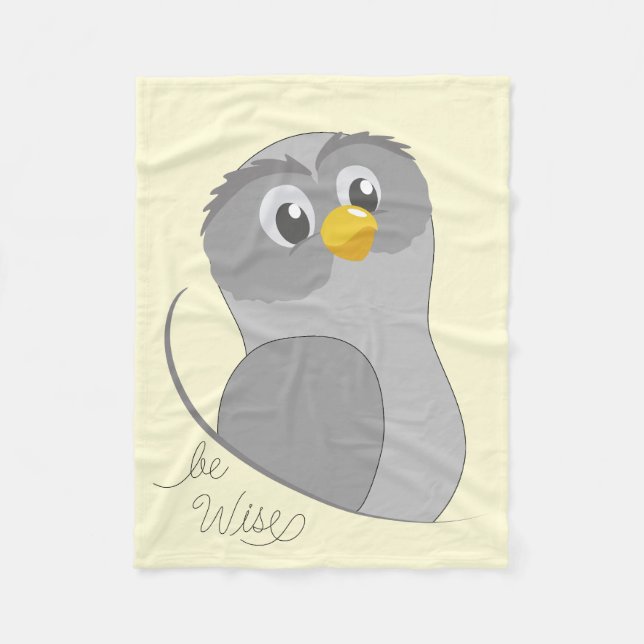 Owl-Be Wise Fleece Blanket (Front)