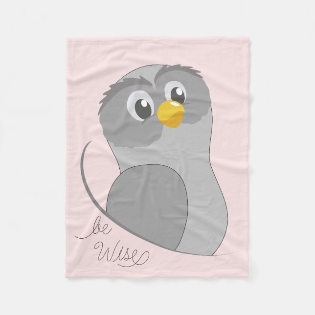 Owl-Be Wise Fleece Blanket (Front)