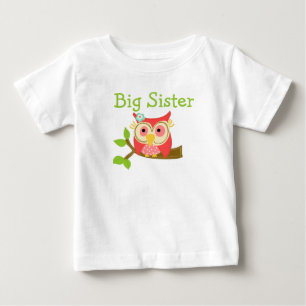 Owl Big Sister Baby T-Shirt