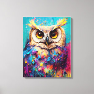 Owl Bird Animal Discovery Adventure Nature Planet Canvas Print