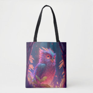 Owl Bird Animal Portrait Painting Wildlife Outdoor Tote Bag