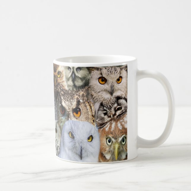 Owl Bird Collage Coffee Mug (Right)