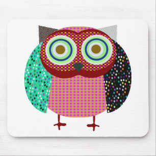 owl bird gufo mouse mat