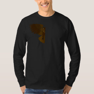 Owl Bird Motif Animal Birds Of Prey Imprint T-Shirt