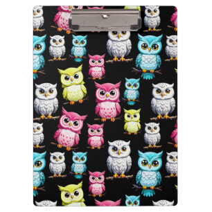 Owl Birds Cute Design Clipboard
