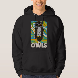 Owl Birds Ornithologist Biology Biologist Night Cu Hoodie