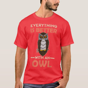 Owl Birds Ornithologist Biology Biologist Night Cu T-Shirt