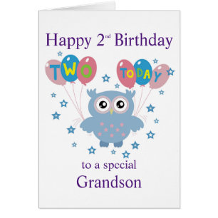 Owl Birthday Card for Grandparents