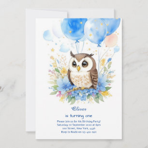 Owl Birthday Invitation